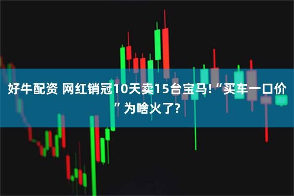 好牛配资 网红销冠10天卖15台宝马!“买车一口价”为啥火了?